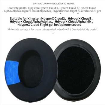 Huse de urechi din gel pentru căștile Kingston Cloud Hurricane 2/3 Alpha Ice Sensing (ambalare individuală)