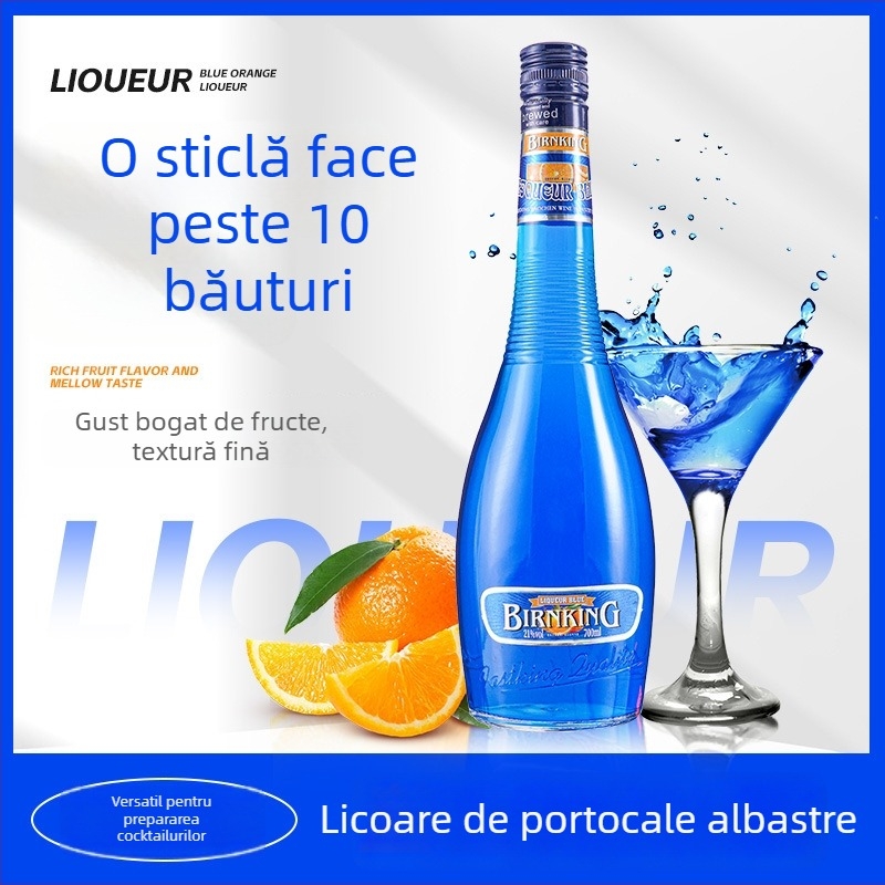 Lichior cu aromă de albastru-portocaliu, 700 ml, pentru cocktailuri