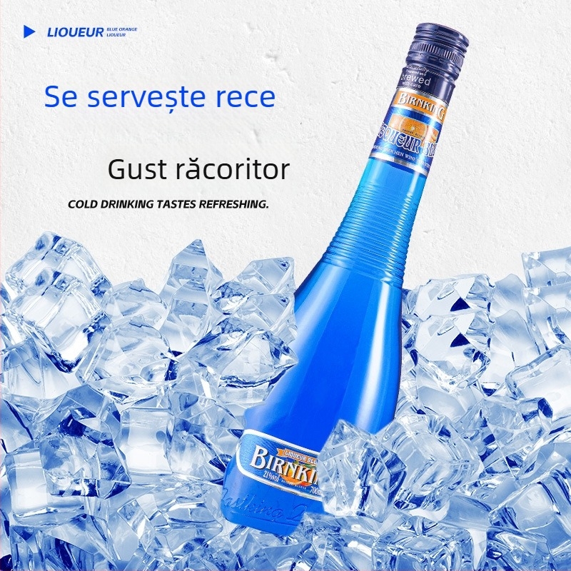 Lichior cu aromă de albastru-portocaliu, 700 ml, pentru cocktailuri