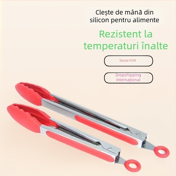 Clip de silicon pentru alimente, cu rezistență înaltă la temperatură, anti-alunecare, protecție împotriva arsurilor, multifuncțional, imprimare logo disponibilă