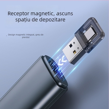 Stilou laser PPT pentru derularea paginilor, telecomandă USB fără fir pentru prezentări, rază laser 200 m, 650 nm, baterie 200 mAh