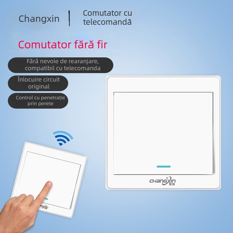 Comutator wireless cu telecomandă 220V pentru iluminat casnic, tip: întrerupător cu telecomandă unic, model: Remote control switch