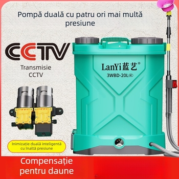 Stropitor electric cu pompă dublă, presiune înaltă, baterie Li-ion pentru dezinfectare agricolă și pulverizare pesticide