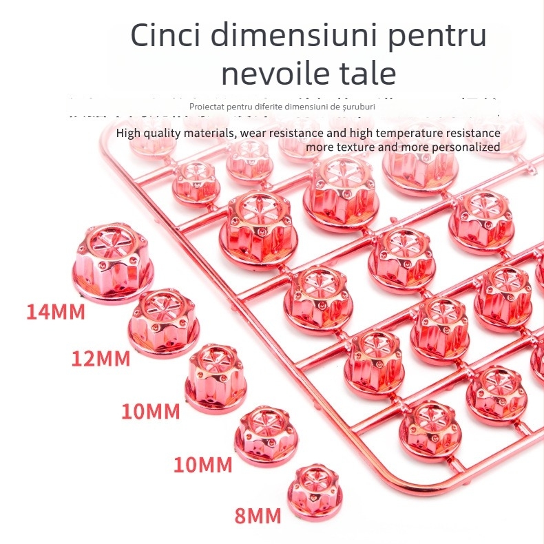 Capac de șurub pentru motocicletă - formă de orez, ABS plastic, decorativ, JS marcă