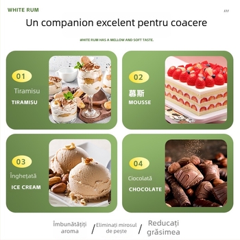 Rom pentru cocktailuri, bază Mojito, 40% alcool, 700 ml, depozitare la temperatura camerei