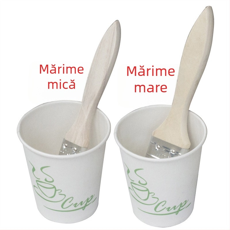 Perie pentru grătar cu peri de porc și mâner din lemn