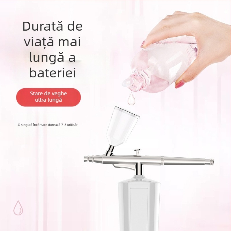 Dispozitiv portabil de infuzie cu oxigen, pulverizator de hidratare la presiune înaltă, aparat de înfrumusețare pentru uz casnic, tehnologie de rejuvenare a pielii cu fotoni pentru hidratare facială nano
