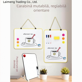 Tablă magnetică dublă față pentru birou, cu panou PVC, pentru copii