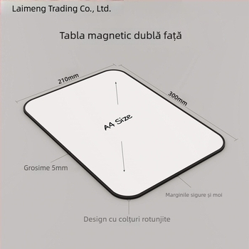 Tablă magnetică dublă față pentru birou, cu panou PVC, pentru copii