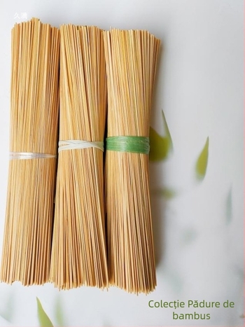 Bețișoare din bambus extra-fine, cu capete plate pe ambele capete, lucrate manual