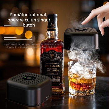 Qt Fumător electric pentru whisky și cocktailuri – set bar 6 piese, din plastic, calitate premium, lansare 2025.3