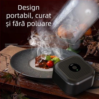 Qt Fumător electric pentru whisky și cocktailuri – set bar 6 piese, din plastic, calitate premium, lansare 2025.3