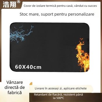 Covoraș BBQ din silicon rezistent la foc, cu fibră de sticlă, dublu‑fațat, pentru camping în aer liber, cod produs Jmf-m062, pernă de izolație
