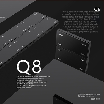 Comutator Zigbee wireless cu opt taste pentru reglarea intensității luminii și scenelor