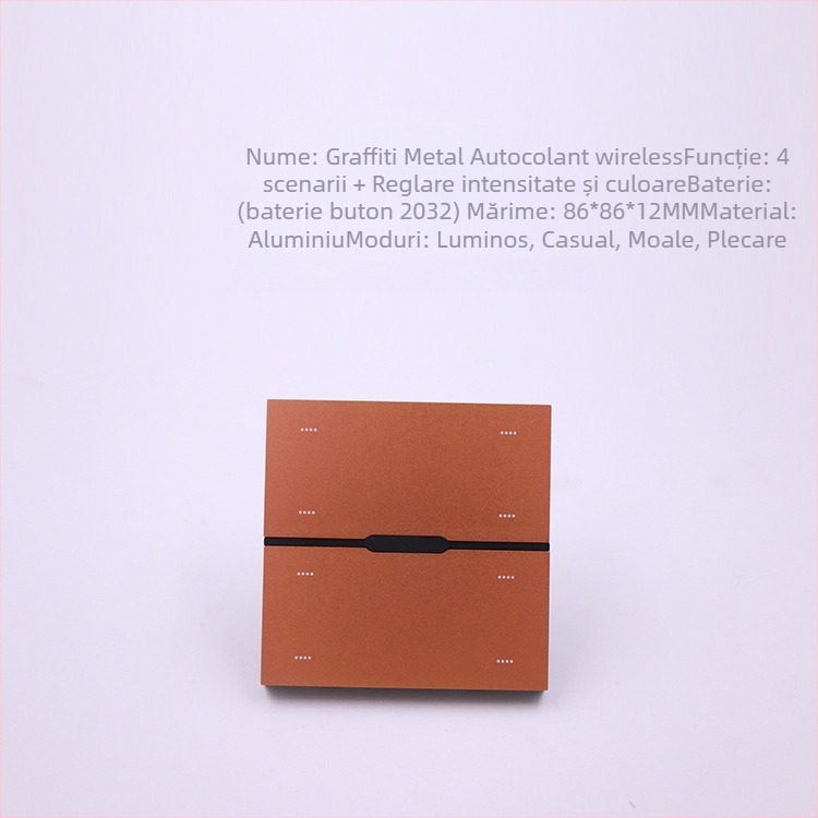 Comutator Zigbee wireless cu opt taste pentru reglarea intensității luminii și scenelor