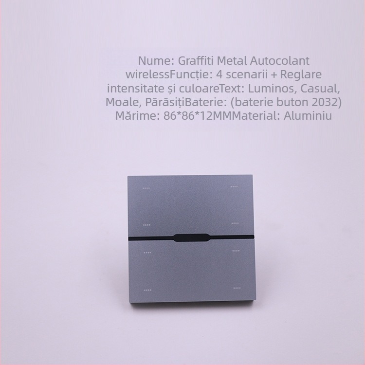 Comutator Zigbee wireless cu opt taste pentru reglarea intensității luminii și scenelor