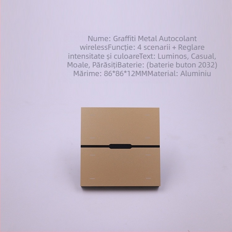 Comutator Zigbee wireless cu opt taste pentru reglarea intensității luminii și scenelor