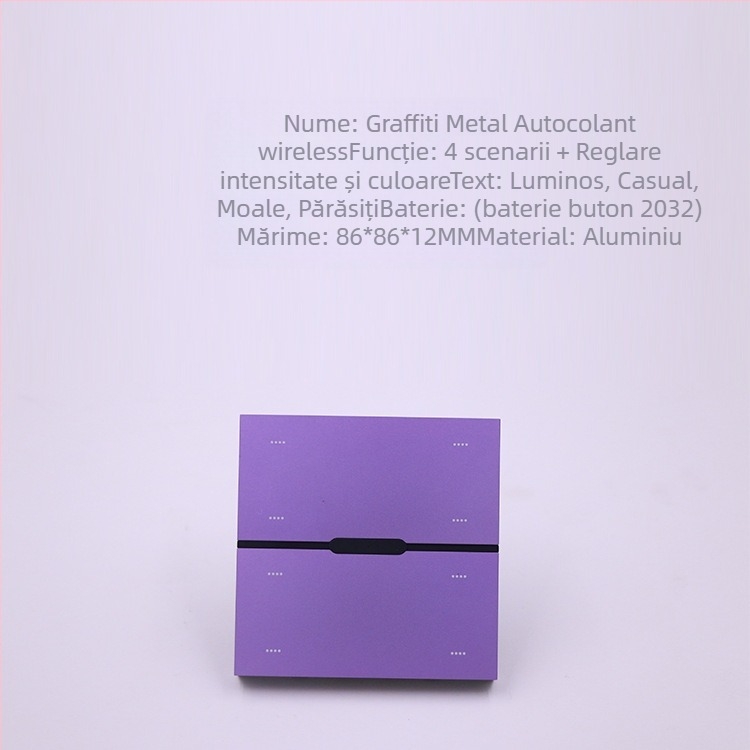 Comutator Zigbee wireless cu opt taste pentru reglarea intensității luminii și scenelor