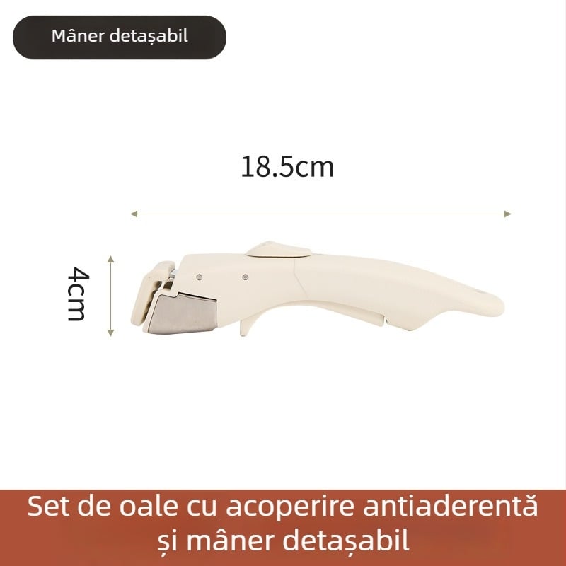 Mâner detașabil pentru oale și tigăi de exterior, antiaderent, universal, rezistent la temperaturi înalte