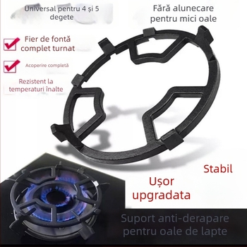 Suport pentru plită cu gaz, suport antiderapant pentru oale și wok, model TY-919, fontă, montaj direct, greutate aproximativ 400 g, origine Shunde, Foshan