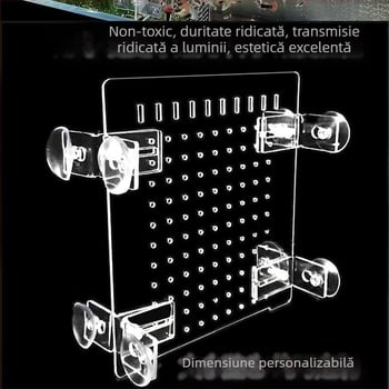 Divizor pentru acvariu din acril microporos, netoxic; capac pentru pui Lo Han și separator din plasă