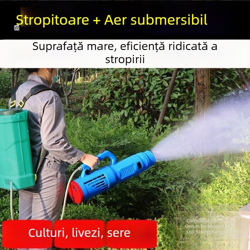 Stropitor electric agricol Sheng bangrong, set din trei piese, baterie cu litiu, tensiune înaltă, pulverizator pentru pesticide cu dezinfectare