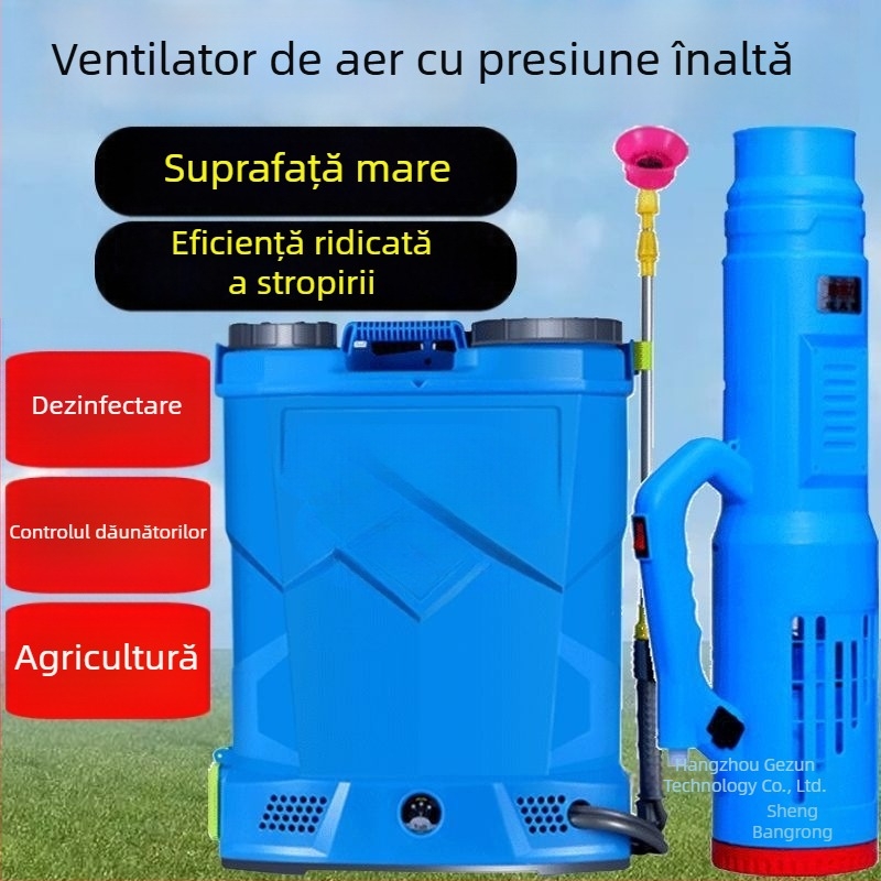 Stropitor electric agricol Sheng bangrong, set din trei piese, baterie cu litiu, tensiune înaltă, pulverizator pentru pesticide cu dezinfectare