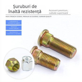 Set de șuruburi pentru butuc, piulițe, șuruburi pentru anvelope, piulițe impermeabile, șuruburi pentru axa din spate și tamburul de frână