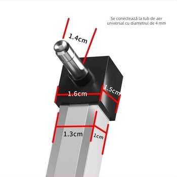Bandă de bule pentru acvariu, oxigenare silențioasă, bandă nano-oxigenare din aliaj de aluminiu, oxigenator