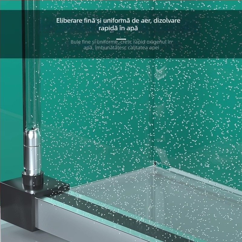 Bandă de bule pentru acvariu, oxigenare silențioasă, bandă nano-oxigenare din aliaj de aluminiu, oxigenator