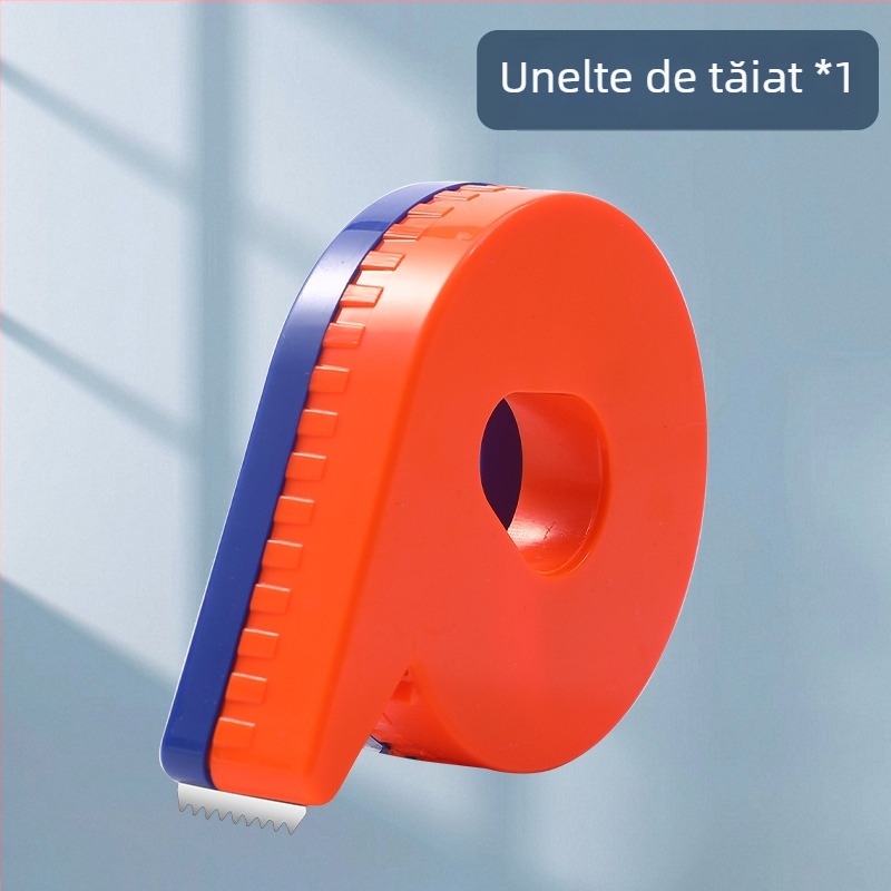 Tăietor manual pentru bandă transparentă, modelul 985, acceptă lățimi de bandă de 1 cm și 1,2 cm, pachet de 12 role