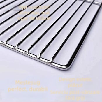 Grătar din oțel inoxidabil în formă de V, material alimentar, construcție îngroșată, potrivit pentru grătar, aburire și utilizare în cuptor