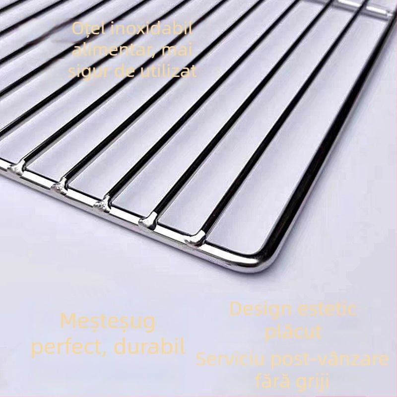 Grătar din oțel inoxidabil în formă de V, material alimentar, construcție îngroșată, potrivit pentru grătar, aburire și utilizare în cuptor