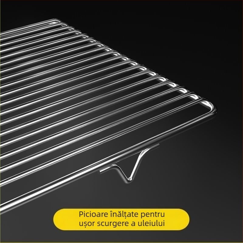 Grătar din oțel inoxidabil în formă de V, material alimentar, construcție îngroșată, potrivit pentru grătar, aburire și utilizare în cuptor