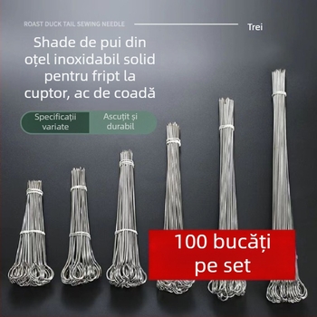 Frigărui din oțel inoxidabil pentru grătar: rață, pui, purceluș și miel