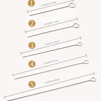 Frigărui din oțel inoxidabil pentru grătar: rață, pui, purceluș și miel