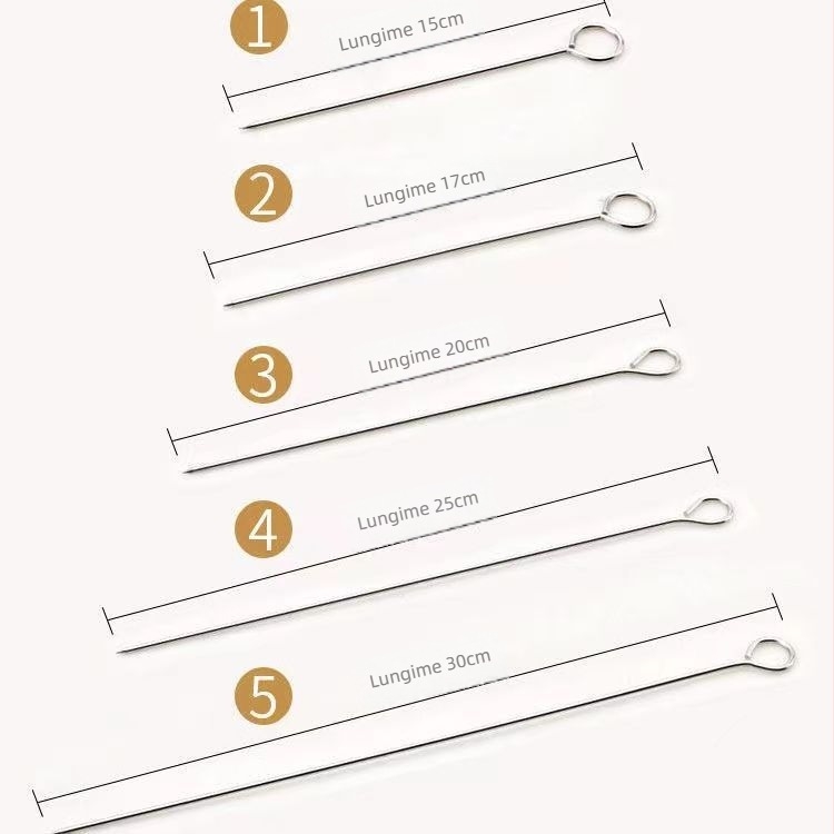 Frigărui din oțel inoxidabil pentru grătar: rață, pui, purceluș și miel