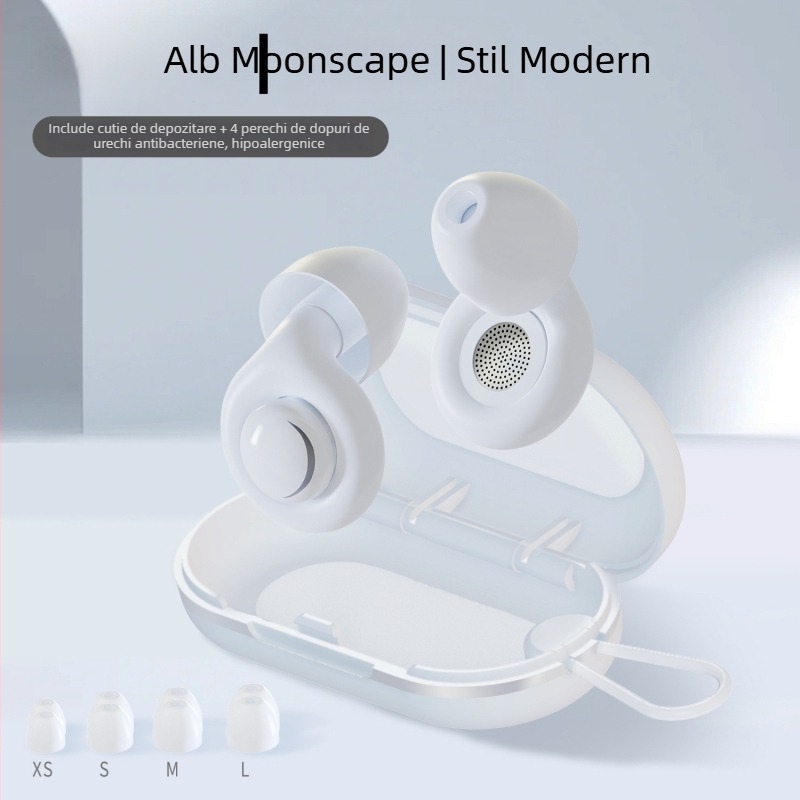 Dopuri de urechi din silicon pentru somn — reducere zgomot 32 dB, izolare fonică, ajutor pentru somn, ambalaj cadou