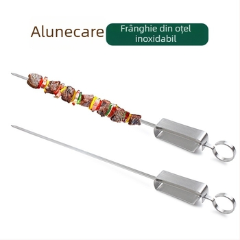 Hongxin bețe pentru grătar din oțel inoxidabil - reutilizabile, bețe plate, stil tineresc