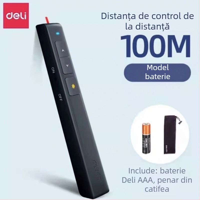 Pix laser pentru prezentări, schimbarea paginilor, model 2802/2802P, distanță laser 30, lungime de undă laser 30, baterie 7#