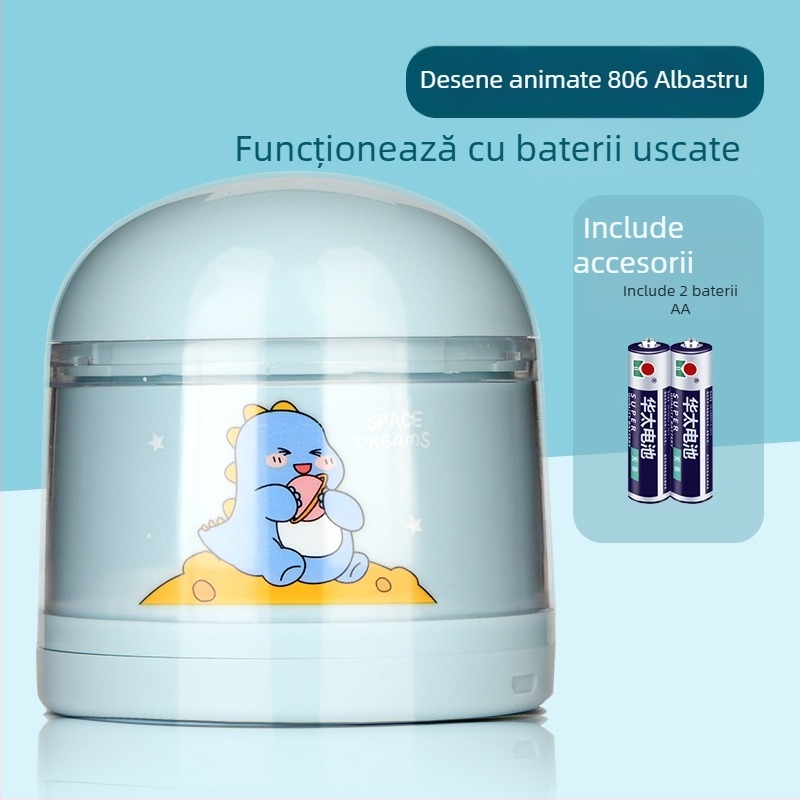 Acuțitor electric de creioane cu design animal, modelul 806, Tiger Crown, din plastic, greutate 0,5 kg