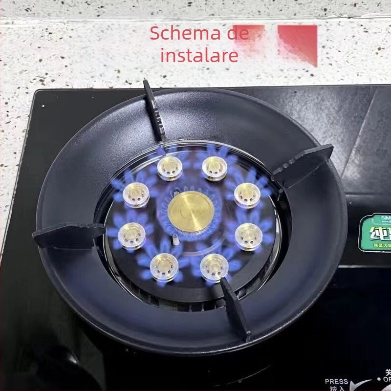 Suport pentru plită cu gaz – universal, anti-derapant, raft pentru oale cu cinci gheare, îngroșat