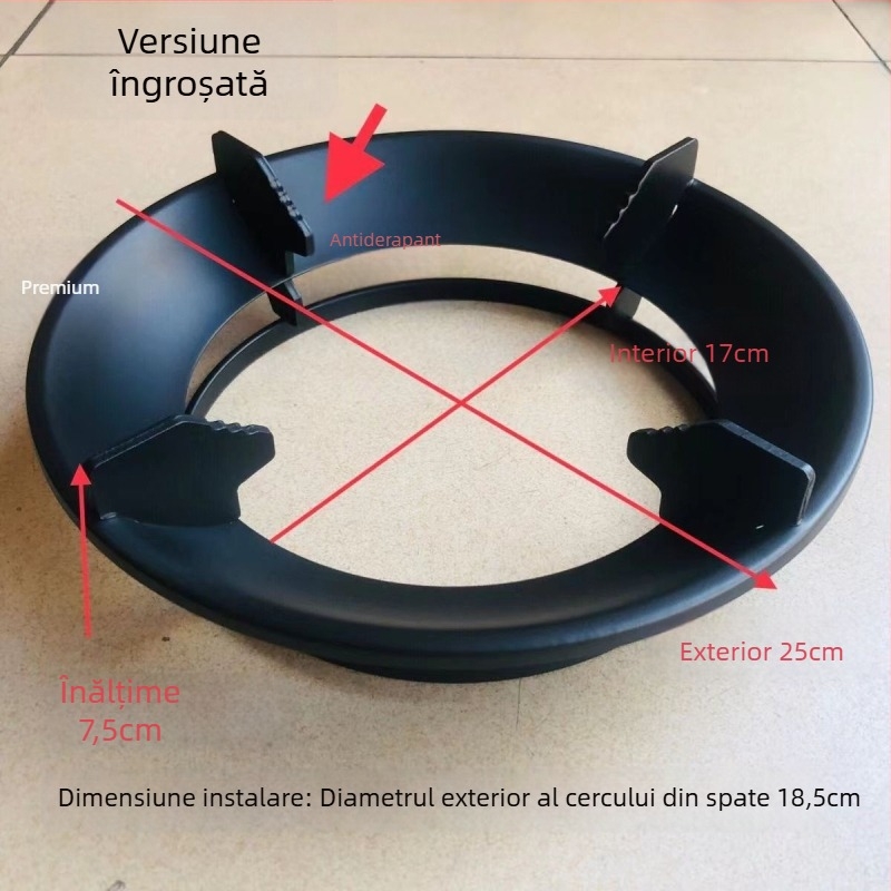 Suport pentru plită cu gaz – universal, anti-derapant, raft pentru oale cu cinci gheare, îngroșat