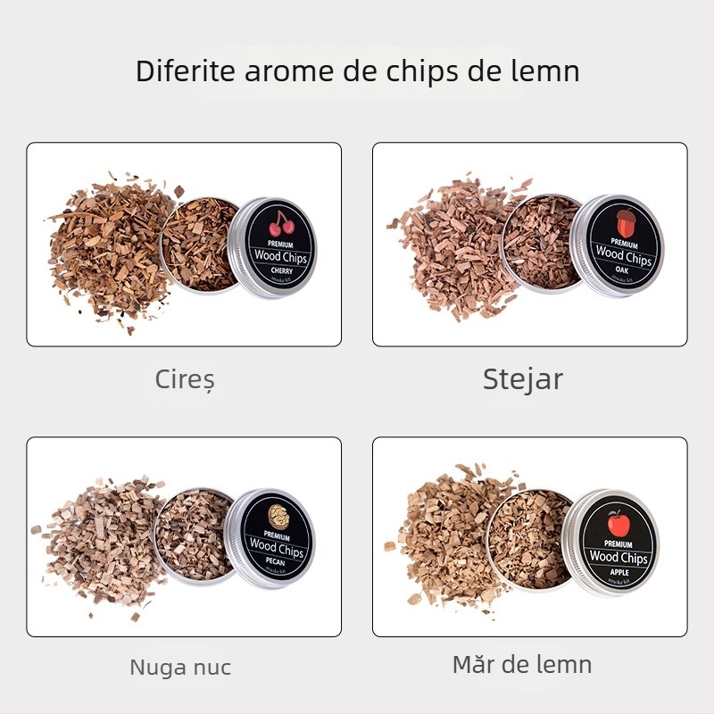 Set din lemn pentru cocktailuri cu fumator - stil modern minimalist (Material: lemn; Stil: modern minimalist; Categoria: set de băuturi; Nr. kituri: 5; Greutate: aproximativ 200 g)