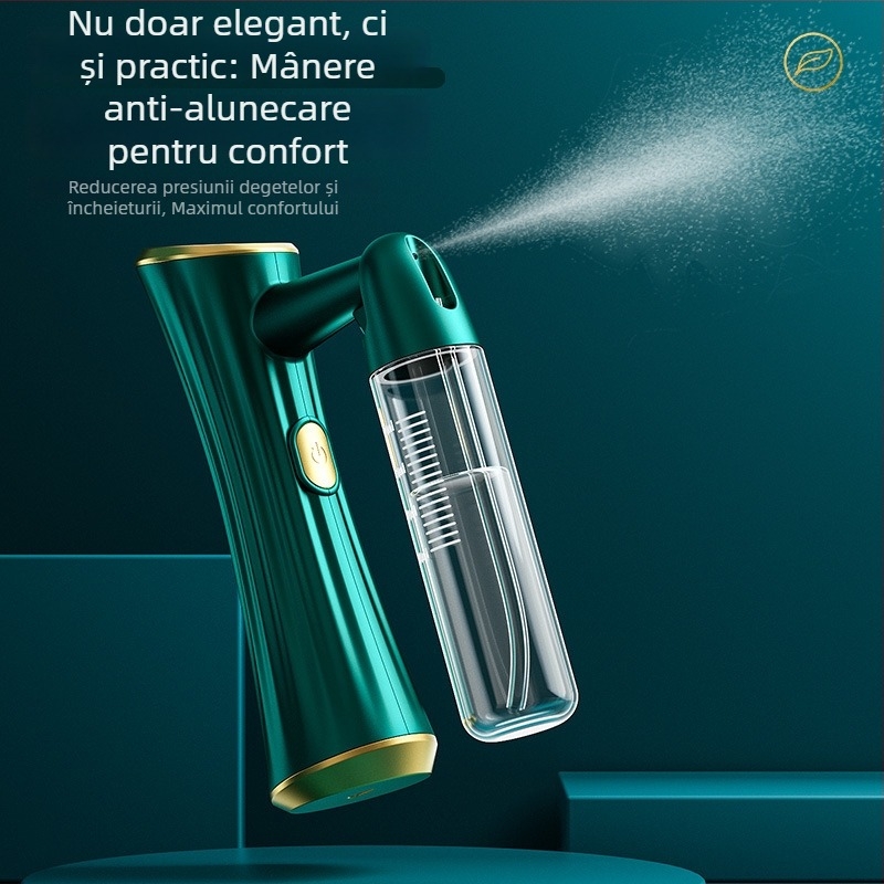Dispozitiv portabil de infuzie cu oxigen pentru față, cu spray albastru și esență hidratantă — 1 treaptă, pulverizare rece, carcasă ABS, baterie încorporată 300–500 mAh, timp de ceață ≤10 s