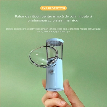 H11 Nano Atomizare Îngrijire Ochi — Pulverizator Portabil pentru Față și Ochi, Ceață Rece, Baterie Încorporată 300–500 mAh, Timp de ceață ≤10 s, 1 Viteză