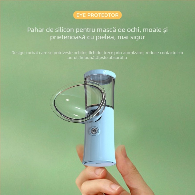H11 Nano Atomizare Îngrijire Ochi — Pulverizator Portabil pentru Față și Ochi, Ceață Rece, Baterie Încorporată 300–500 mAh, Timp de ceață ≤10 s, 1 Viteză