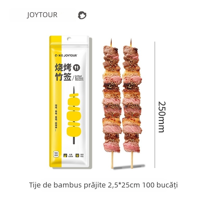 Bețe de frigărui pentru grătar din bambus natural, pachet de 250 bucăți, Guangdong, ambalate