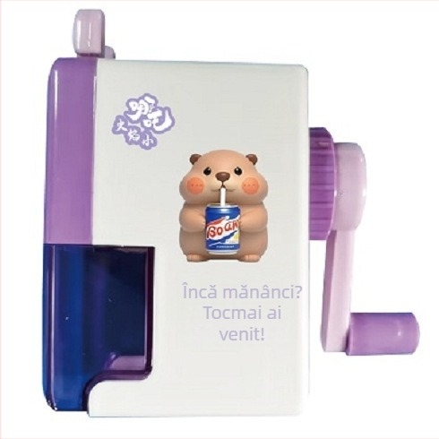 Morning 0702/027 ascuțitor de creioane manual din plastic, design geometric, autorizație IP, nume IP: The flame is small