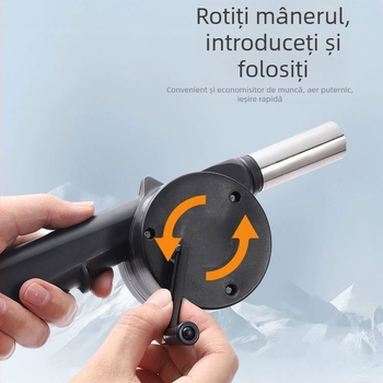 Suflător manual pentru grătar în aer liber și camping, ajutor la aprinderea cărbunilor, origine Yongkang, stil simplitate modernă